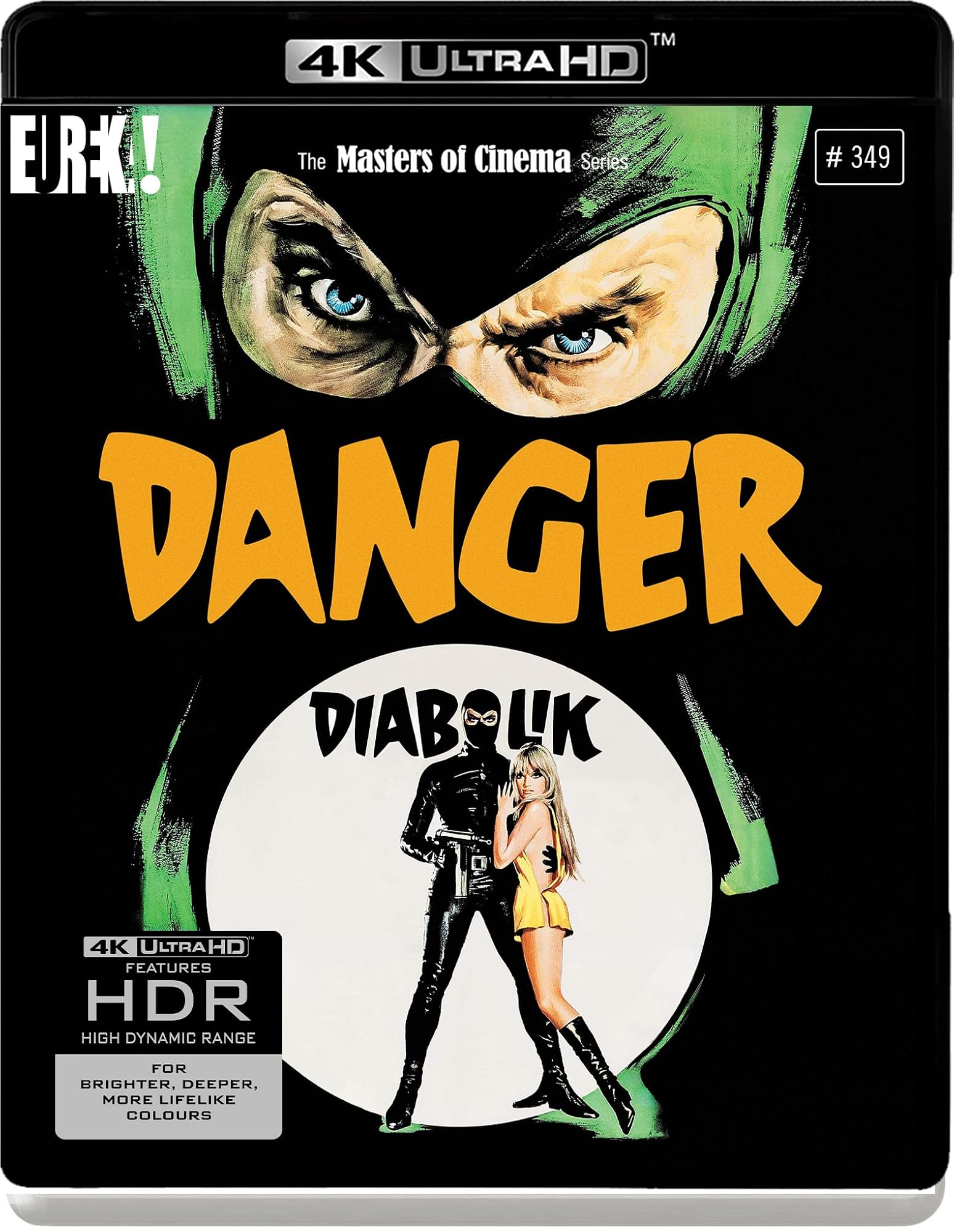 Danger: Diabolik — přední strana obálky, Eureka Masters of Cinema