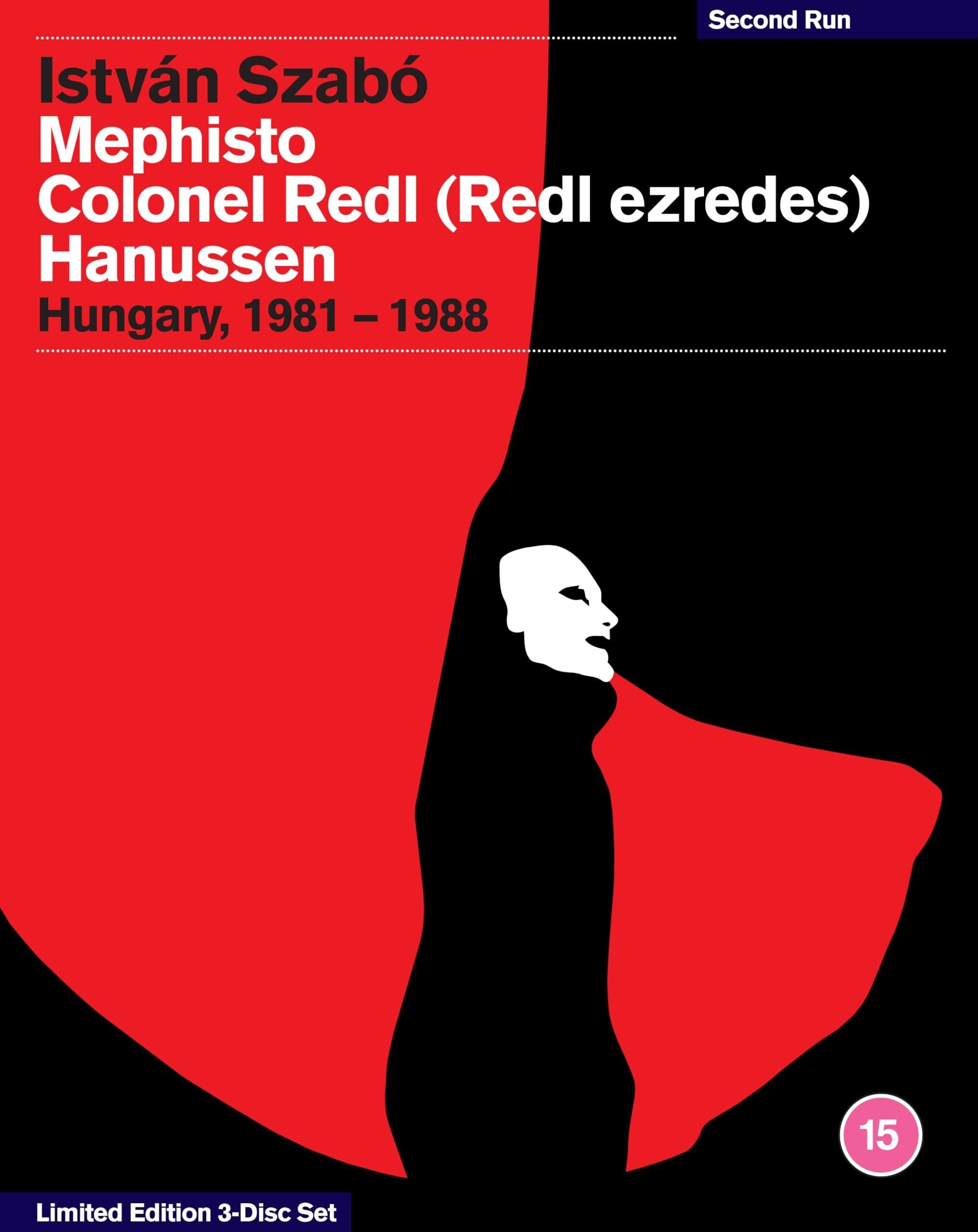 István Szabó: Mephisto / Colonel Redl / Hanussen — přední strana obálky, Second Run