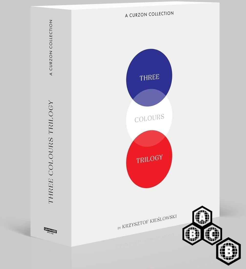 Three Colours: Blue / White / Red — přední strana obálky, Curzon